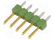Connector: pin strips; pin header; male; PIN: 5; AMPMODU MOD II TE Connectivity