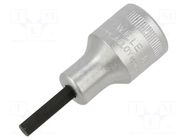 Socket; hex key,socket spanner; HEX 5mm; 1/2"; INHEX STAHLWILLE
