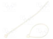 Cable tie; with a metal clasp; L: 92mm; W: 2.3mm; 80N; white ABB