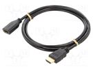 Cable; HDCP 2.2,HDMI 2.0; HDMI socket,HDMI plug; 1.5m; black Goobay
