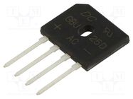 Bridge rectifier: single-phase; Urmax: 200V; If: 25A; Ifsm: 350A DC COMPONENTS