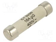 Fuse: fuse; gG; 16A; 400VAC; cylindrical,industrial; 9x36mm HAGER