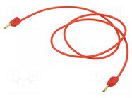 Test lead; 60VDC; 30VAC; 10A; non-insulated; Len: 0.6m; red STÄUBLI
