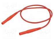 Test lead; 19A; banana plug 4mm x2; insulated; Urated: 1kV; red STÄUBLI