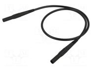 Test lead; 32A; banana plug 4mm x2; insulated; Len: 0.5m; black STÄUBLI