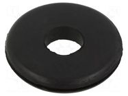 Grommet; Ømount.hole: 31.75mm; Øhole: 12.7mm; rubber; black KEYSTONE