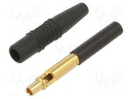 Socket; 4mm banana; 19A; 300V; black; insulated; 1mm2; gold-plated STÄUBLI