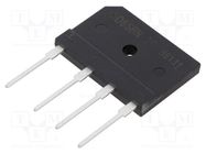 Bridge rectifier: single-phase; Urmax: 200V; If: 6A; Ifsm: 120A SHINDENGEN