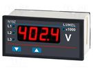 Meter: ammeter; digital,mounting; three-phase,3-wire,4-wire; LED LUMEL