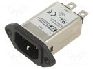 Connector: AC supply; socket; male; 3A; 250VAC; IEC 60320; C14 (E) XP POWER