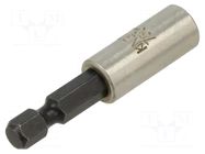 Holders for screwdriver bits; Socket: 1/4"; Overall len: 50mm KING TONY