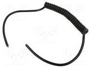 Wire: coiled; 3G1.5mm2; unshielded; PUR; black; 300V,500V; 0.2m SIMECH