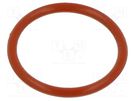 O-ring gasket; silicone; Thk: 1mm; Øint: 11mm; red; -60÷160°C ORING USZCZELNIENIA TECHNICZNE