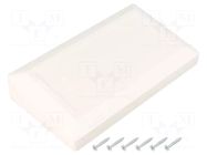 Enclosure: desktop; X: 180mm; Y: 100mm; Z: 41.5mm; ABS; white KRADEX