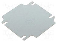 Mounting plate; steel; W: 80.7mm; L: 80.7mm; Thk: 1.5mm; Series: ZP KRADEX