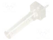 Fiber for LED; Ø3mm; L: 16.5mm; round; Front: convex BIVAR