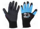 Protective gloves; Size: 7,S; black/blue; latex,polyester WONDER GRIP