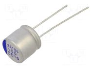 Capacitor: hybrid; THT; -55÷125°C; Body dim: Ø10x9.5mm; 100uF; ±20% SAMWHA