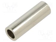 Spacer sleeve; 50mm; cylindrical; brass; nickel; Out.diam: 16mm DREMEC