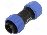 Connector: circular; plug; male; PIN: 2; IP67; SY17; 10A; 500V WEIPU