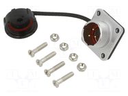 Connector: circular; socket; male; PIN: 3; IP67; WF16; 10A; 500V; 2mm2 WEIPU
