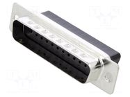 Connector: D-Sub; PIN: 25; plug; male; for cable; crimped; black ENCITECH