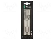 Kit: adapter; Mounting: 1/2" square,1/4" square,3/8" square WERA