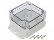 Enclosure: multipurpose; X: 90mm; Y: 90mm; Z: 60mm; ZP; polycarbonate KRADEX