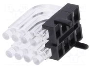 Fiber for LED; Ø2mm; No.of mod: 8; round; Front: convex MENTOR