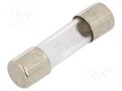 Fuse: fuse; quick blow; 500mA; 250VAC; cylindrical,glass; 5x20mm BEL FUSE