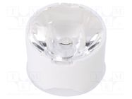 LED lens; round; plexiglass PMMA; transparent; 7÷16°; H: 14.8mm 