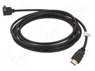 Cable; HDCP 2.2,HDMI 2.0; HDMI plug,HDMI plug 270°; PVC; 1.5m Goobay