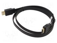 Cable; HDMI plug,both sides; PVC; 1m; black; HDCP 2.2,HDMI 2.0 Goobay