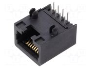 connector ModJack RA LoPro Flgls 50SAu 8/8 MOLEX