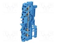 Splice terminal: rail; 0.14÷1.5mm2; ways: 1; terminals: 4; blue WAGO