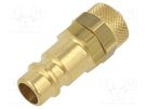 Connector; connector pipe; 0÷35bar; brass; NW 7,2,hose 4x6mm PNEUMAT