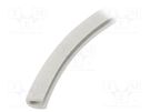 Hole and edge shield; PVC; grey; H: 10mm; W: 6mm; Panel thick: 1÷2mm MOREK