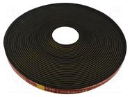 Gasket; EPDM; Thk: 5mm; black; L: 20m; W: 20mm RST ROZTOCZE