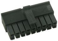CONNECTOR HOUSING, RCPT, 18POS, 3MM