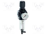 Compressed air filter/regulator; 0.3÷10bar; polycarbonate NORGREN HERION