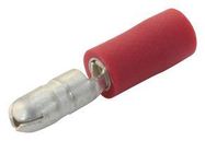 CRIMP TERMINAL, BULLET, MALE, RED, PK100