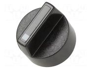 Knob; 61; Actuator colour: black; Ø18mm; Body: black; plastic EAO