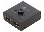 Switch; HDCP 1.4,HDMI 1.4; black; Input: HDMI socket x2 Goobay