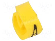 Markers; Marking: A; 4÷10mm; PVC; yellow; -30÷60°C; leaded; PA-2 PARTEX