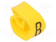 Markers; Marking: B; 4÷10mm; PVC; yellow; -30÷60°C; leaded; PA-2 PARTEX