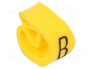 Markers; Marking: B; 4÷10mm; PVC; yellow; -30÷60°C; leaded; PA-2 PARTEX