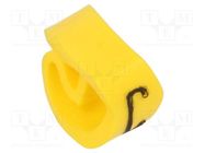 Markers; Marking: C; 4÷10mm; PVC; yellow; -30÷60°C; leaded; PA-2 PARTEX