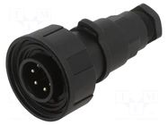 Connector: circular; plug; male; PIN: 6; 5A; 250V; IP68; UL94V-0 BULGIN