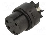 Connector: circular; contact insert; female; PIN: 4; 6A; 250V; screw BULGIN
