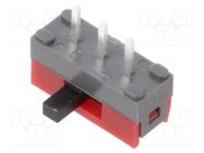 Switch: slide; Pos: 2; SPDT; 0.1A/30VDC; ON-ON; THT; Leads: for PCB NKK SWITCHES
